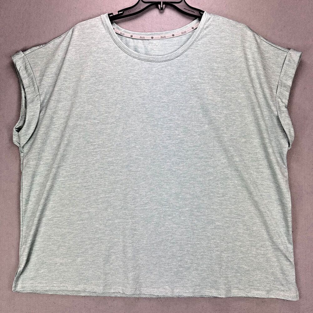Zelos Top Women's 3X Plus Teal Athleisure Workout Performance Fitness Gym Active